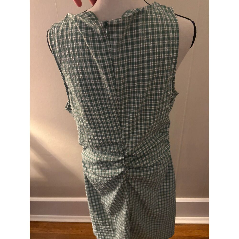 Halara Boat Neck Sleeveless Gingham Mini Dress with Pockets — Size Large NWT - Picture 5 of 7